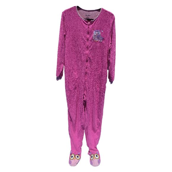 Nick & Nora Owl Adult Onesie Pajamas with Footsies Size Medium/Large/XL Oversize - Picture 1 of 7